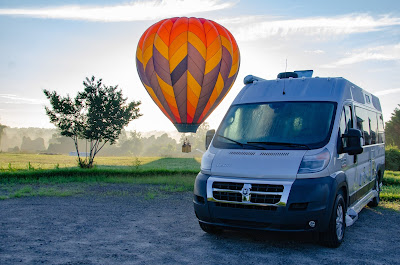 Pleasure-Way Lexor TS Camper Van and a Hot Air Balloon