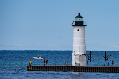 Ludington Light and Muskegon Sunset